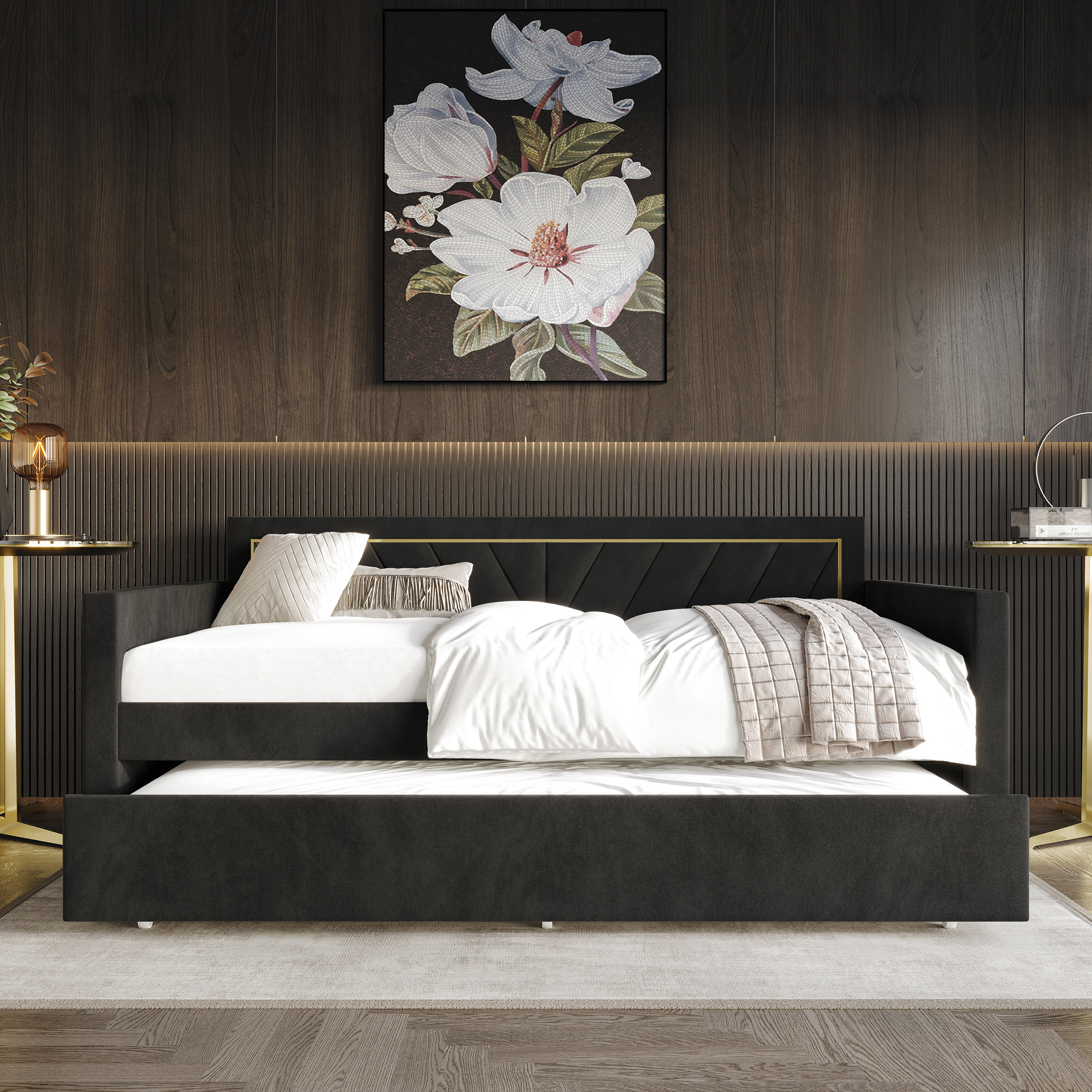 Everly Quinn Kyliejo Twin Daybed with Trundle & Reviews | Wayfair